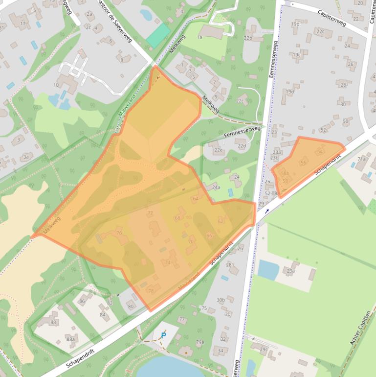 Kaart van postcodegebied 1261HR.