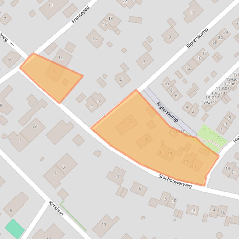 Kaart van postcodegebied 1261HT.