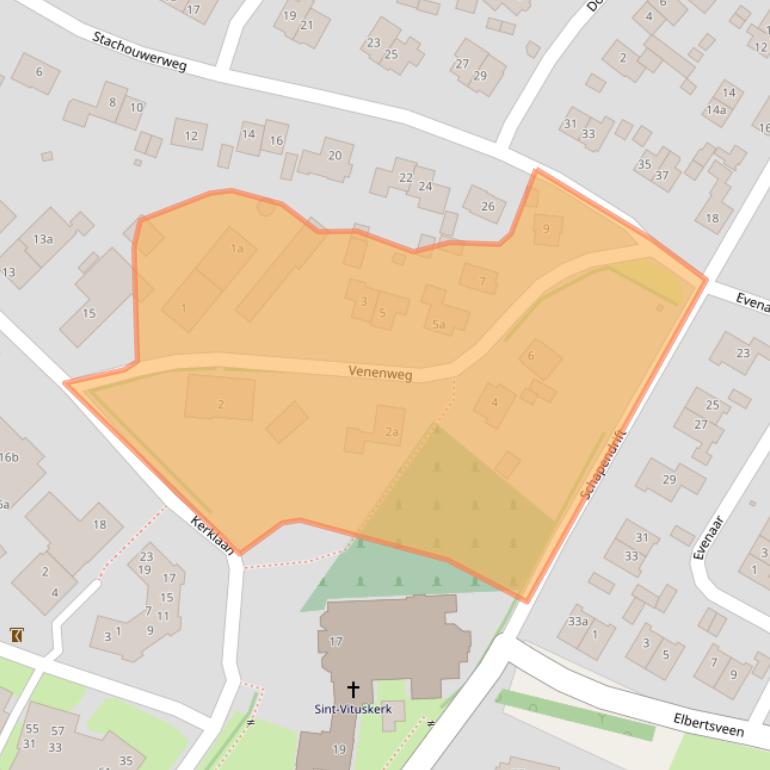 Kaart van postcodegebied 1261HX.