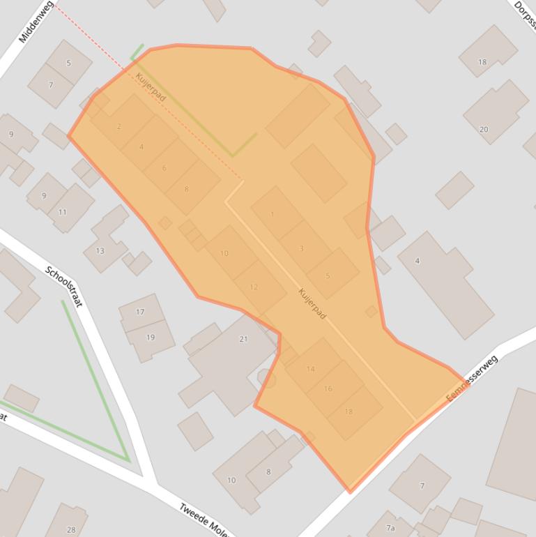 Kaart van postcodegebied 1261HZ.