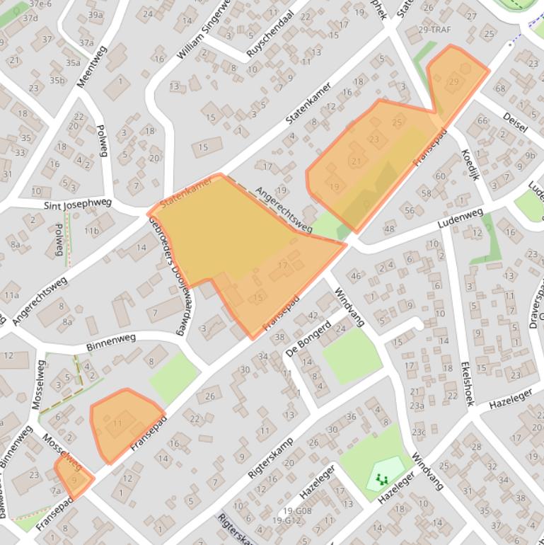 Kaart van postcodegebied 1261JD.