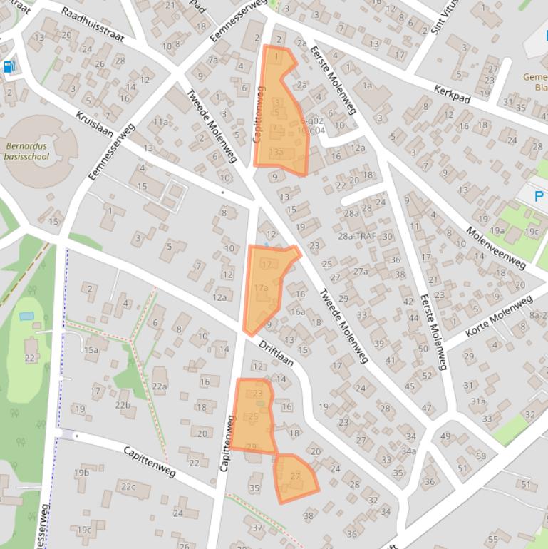 Kaart van postcodegebied 1261JK.