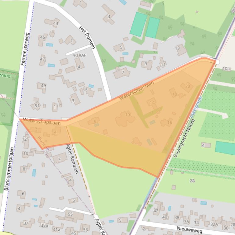Kaart van postcodegebied 1261JS.