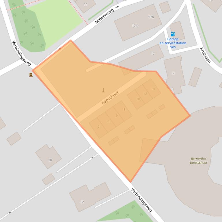 Kaart van postcodegebied 1261JZ.