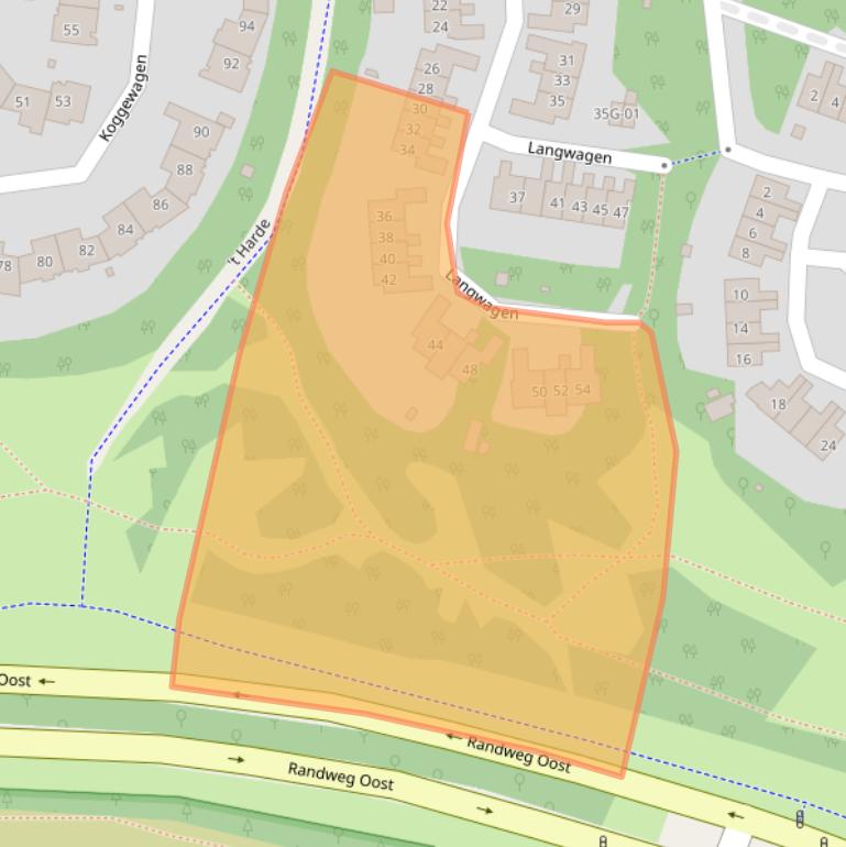 Kaart van postcodegebied 1261KL.