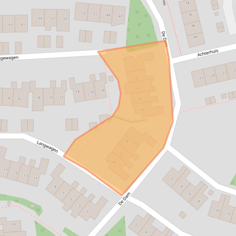 Kaart van postcodegebied 1261KS.