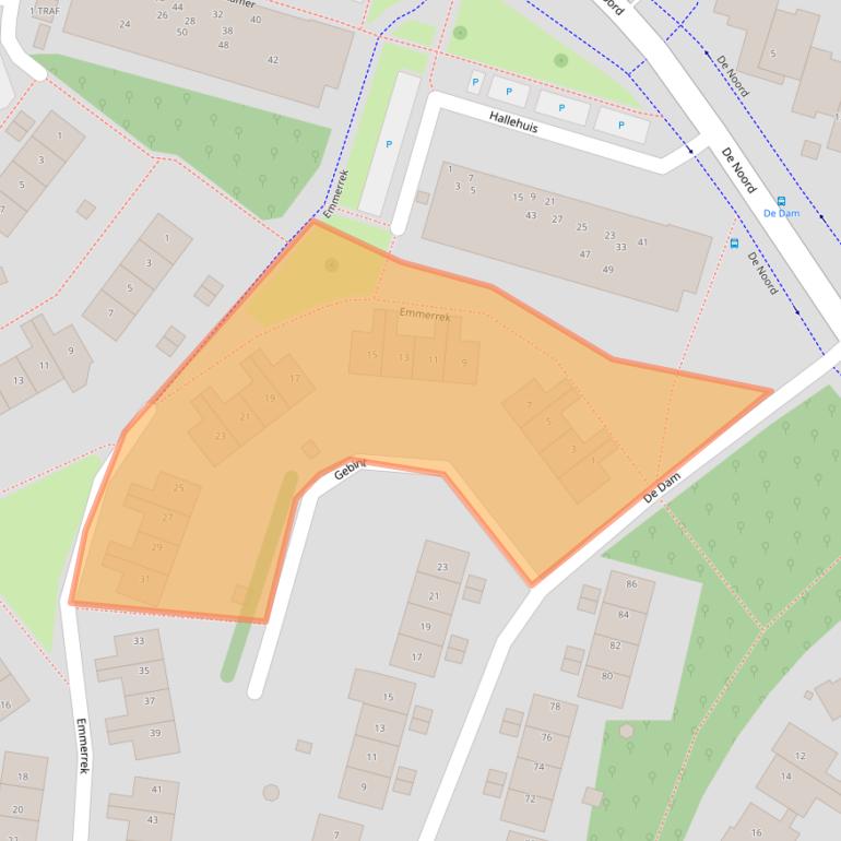 Kaart van postcodegebied 1261KW.