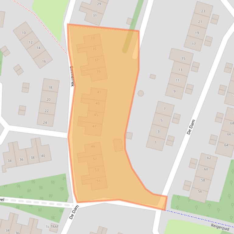 Kaart van postcodegebied 1261KX.