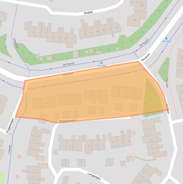 Kaart van postcodegebied 1261LK.