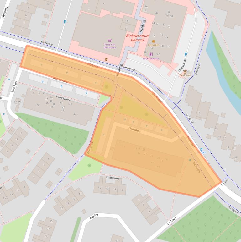 Kaart van postcodegebied 1261LP.