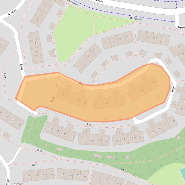 Kaart van postcodegebied 1261MB.