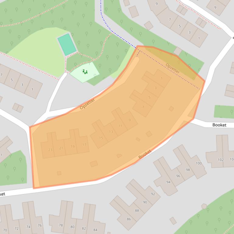 Kaart van postcodegebied 1261MG.