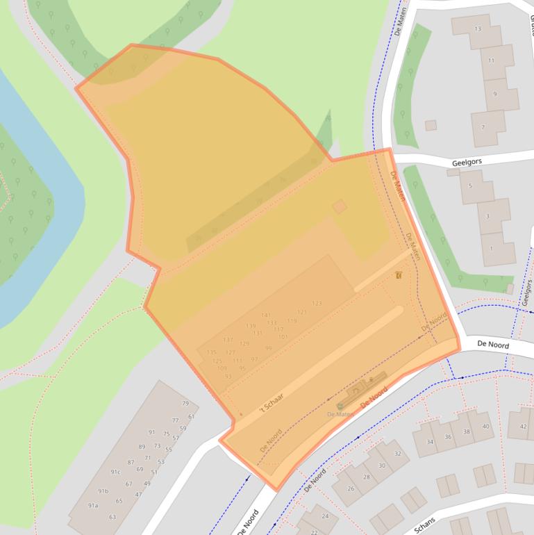 Kaart van postcodegebied 1261MS.