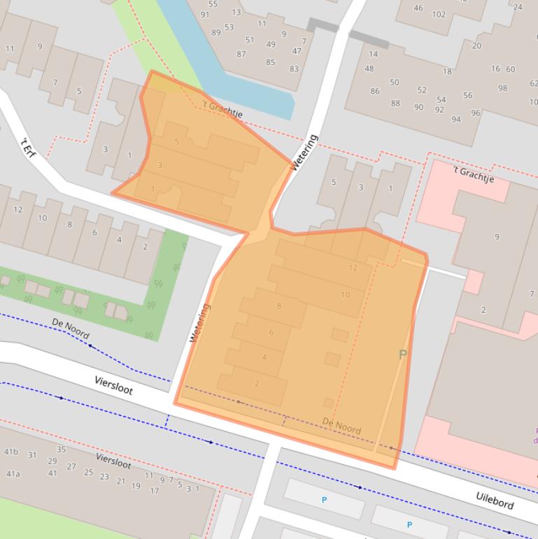 Kaart van postcodegebied 1261NC.