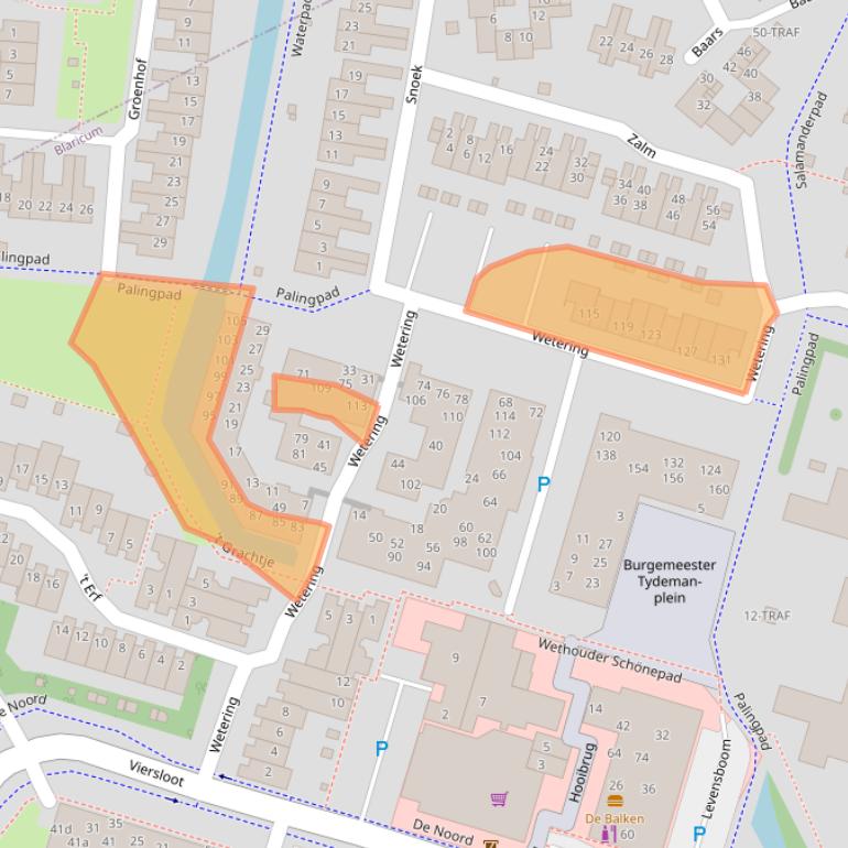 Kaart van postcodegebied 1261NG.