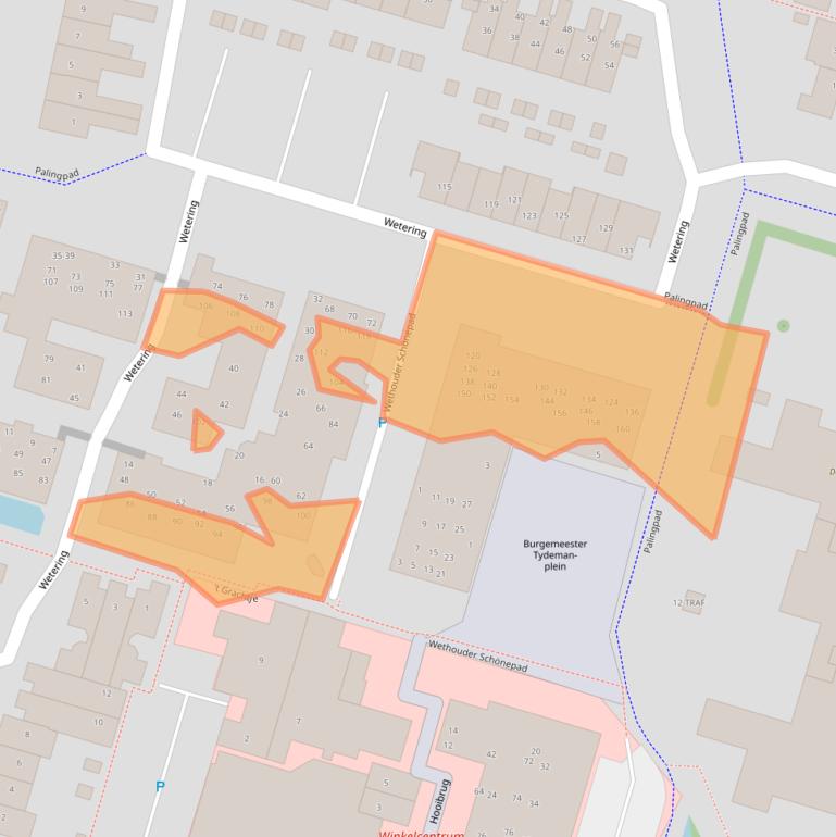 Kaart van postcodegebied 1261NK.