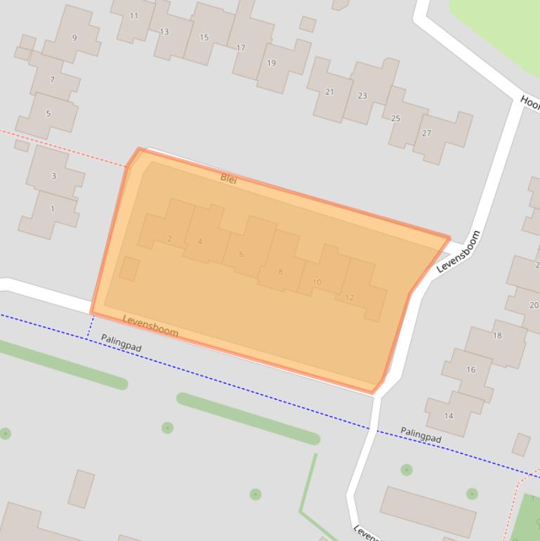 Kaart van postcodegebied 1261PH.