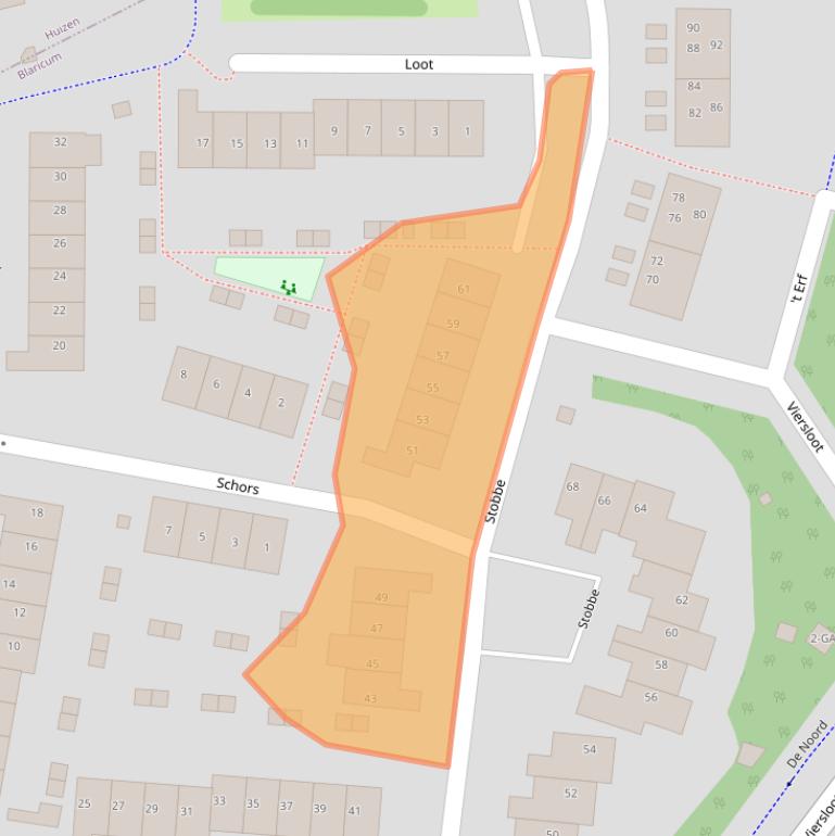 Kaart van postcodegebied 1261PN.