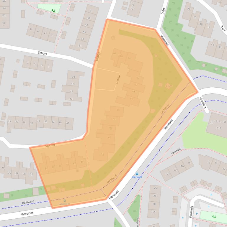 Kaart van postcodegebied 1261PR.