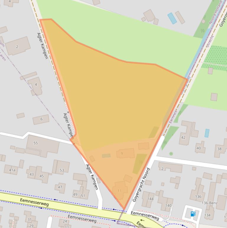 Kaart van postcodegebied 1261RA.