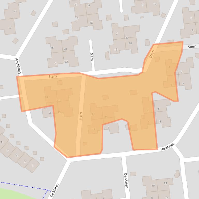 Kaart van postcodegebied 1261RJ.