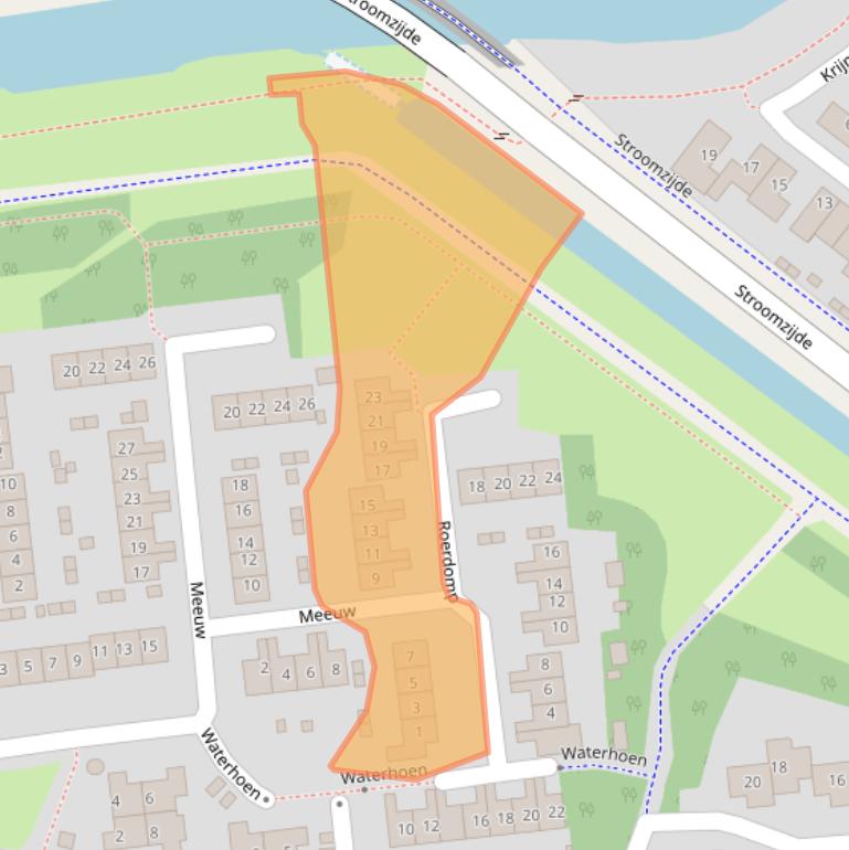 Kaart van postcodegebied 1261RX.