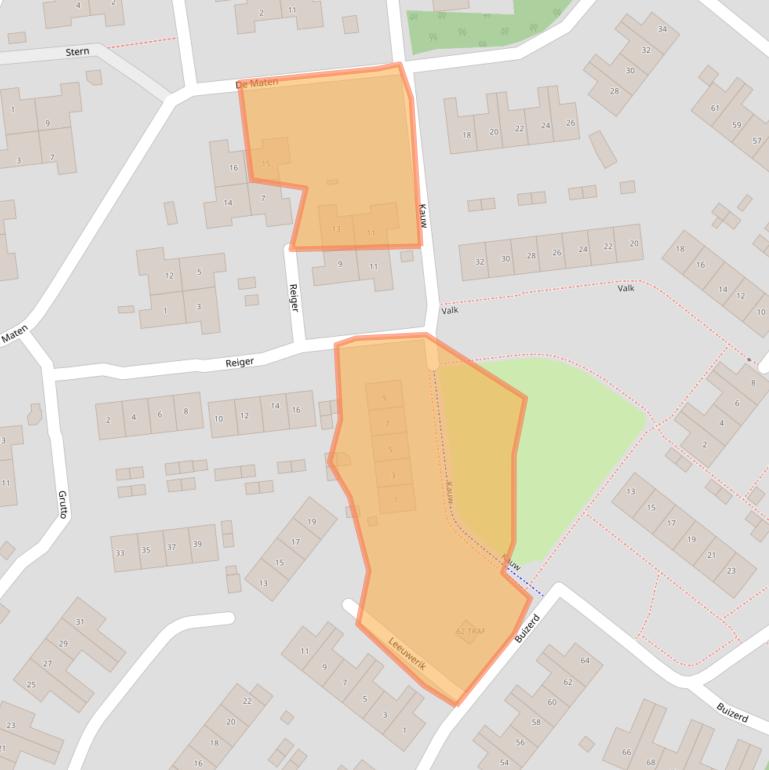 Kaart van postcodegebied 1261SK.