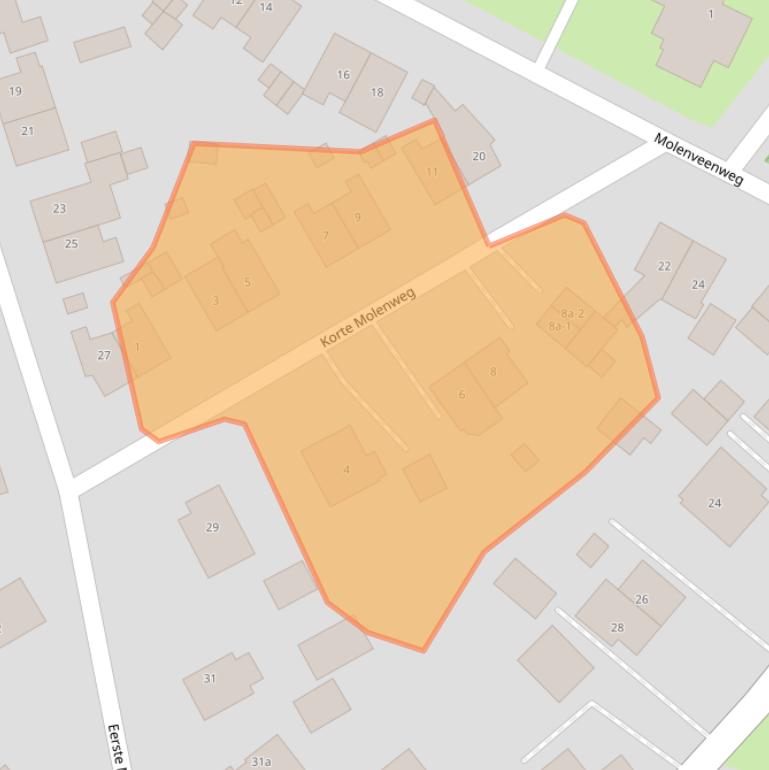 Kaart van postcodegebied 1261TB.