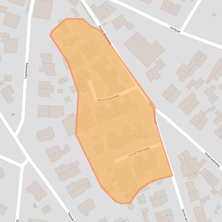 Kaart van postcodegebied 1261TD.