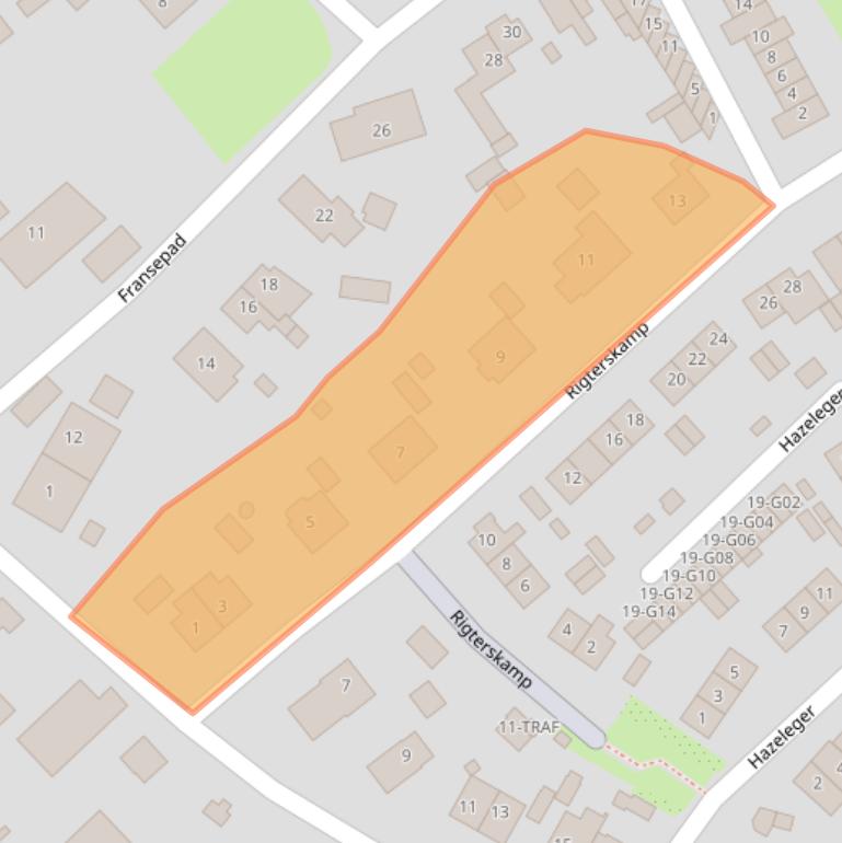 Kaart van postcodegebied 1261TM.