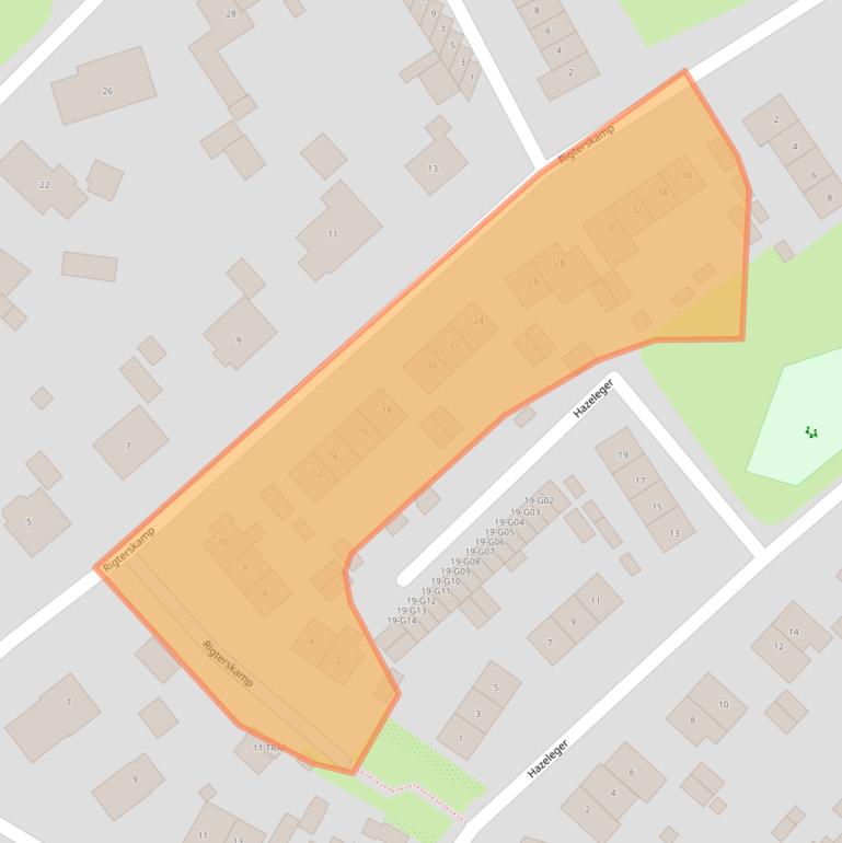 Kaart van postcodegebied 1261TN.