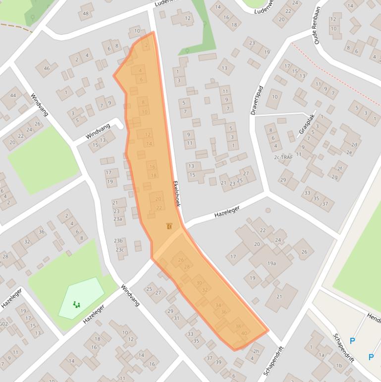 Kaart van postcodegebied 1261TV.