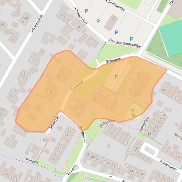 Kaart van postcodegebied 1261VD.