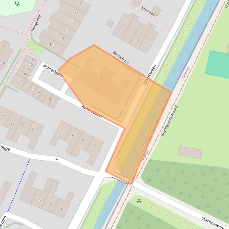 Kaart van postcodegebied 1261VG.