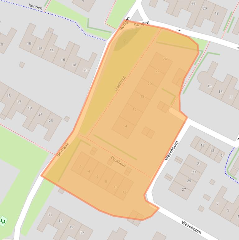 Kaart van postcodegebied 1261VL.