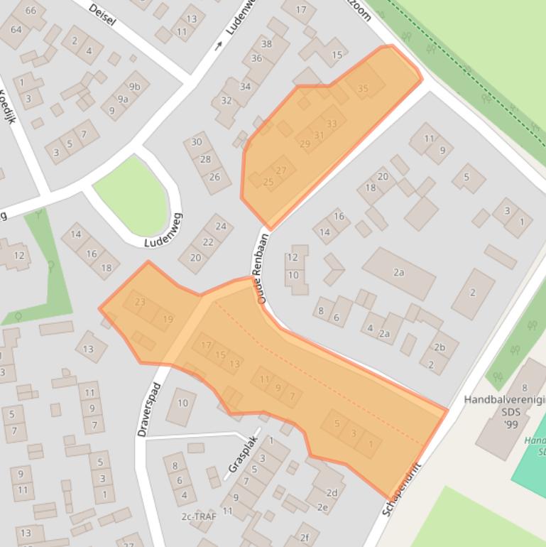 Kaart van postcodegebied 1261VS.