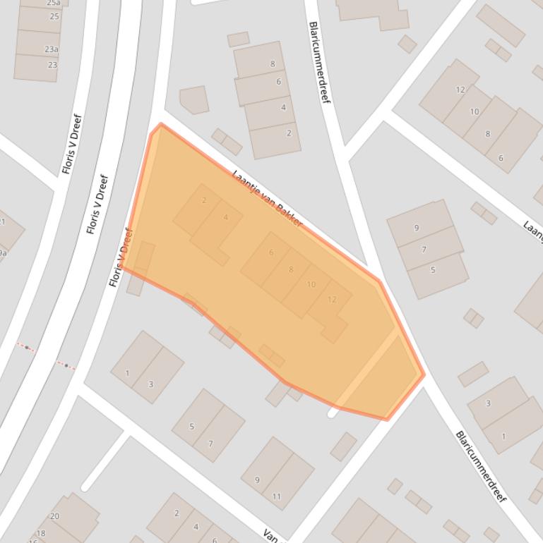 Kaart van postcodegebied 1261WC.