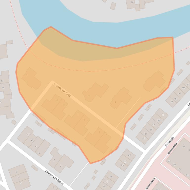 Kaart van postcodegebied 1261WD.