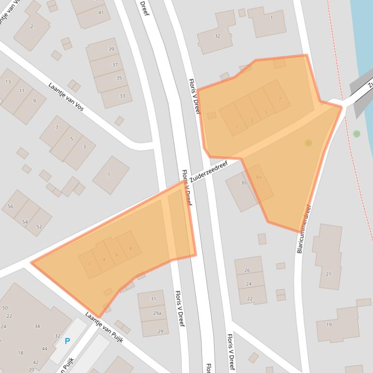 Kaart van postcodegebied 1261WE.