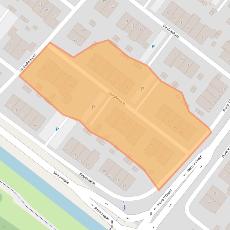 Kaart van postcodegebied 1261WS.