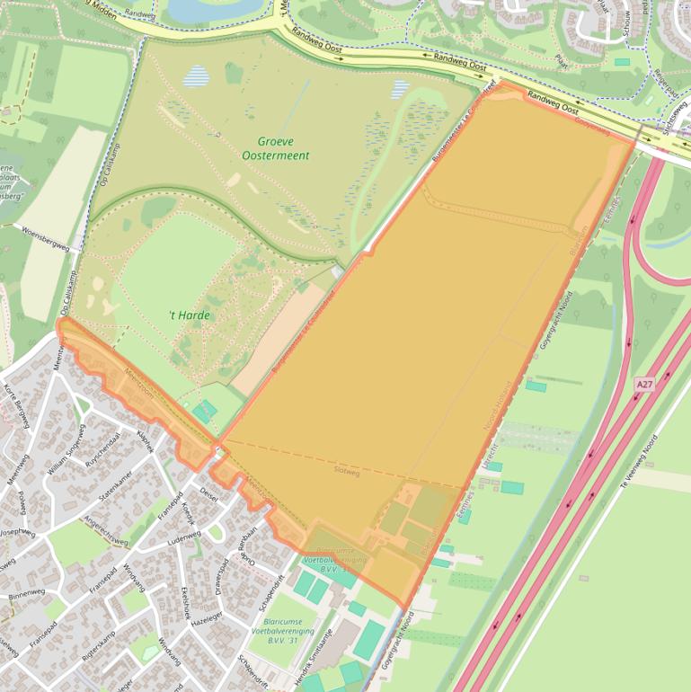 Kaart van postcodegebied 1261XA.