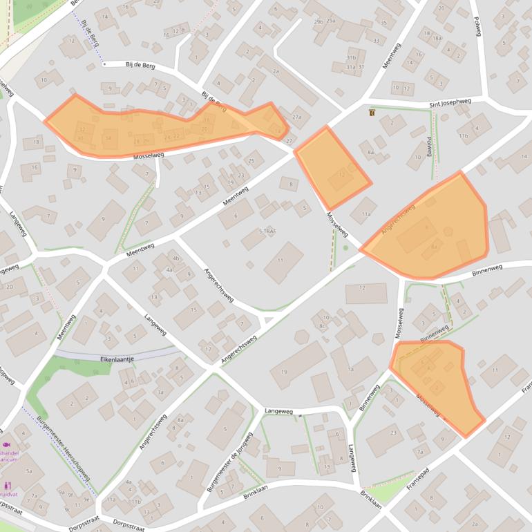 Kaart van postcodegebied 1261XC.