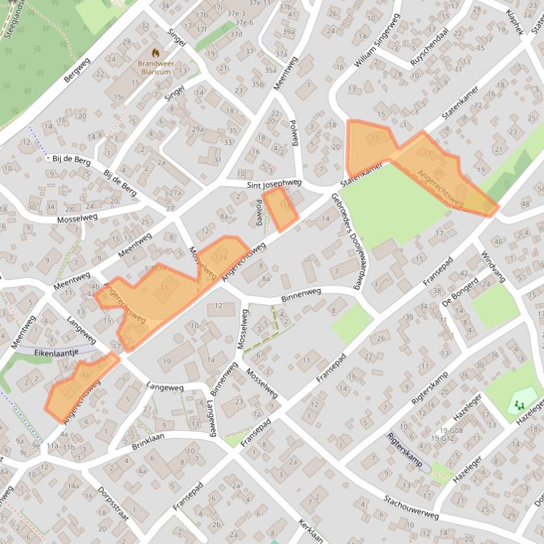 Kaart van postcodegebied 1261XG.