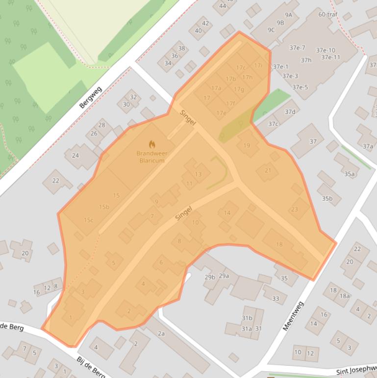 Kaart van postcodegebied 1261XP.