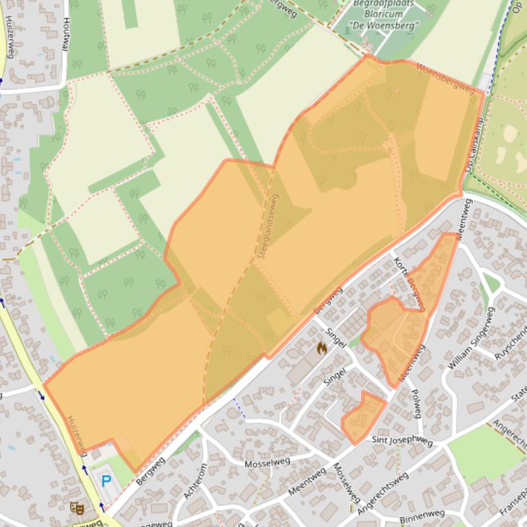 Kaart van postcodegebied 1261XS.