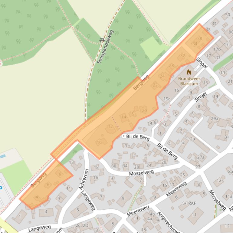 Kaart van postcodegebied 1261XX.