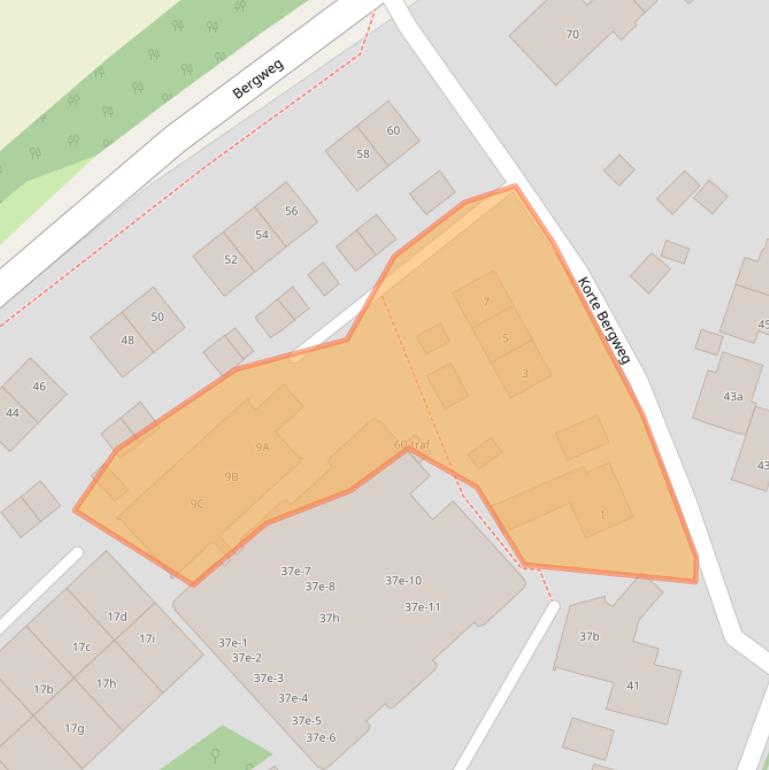 Kaart van postcodegebied 1261ZA.