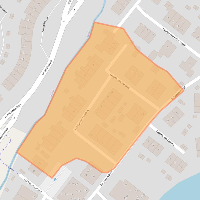 Kaart van postcodegebied 1261ZL.