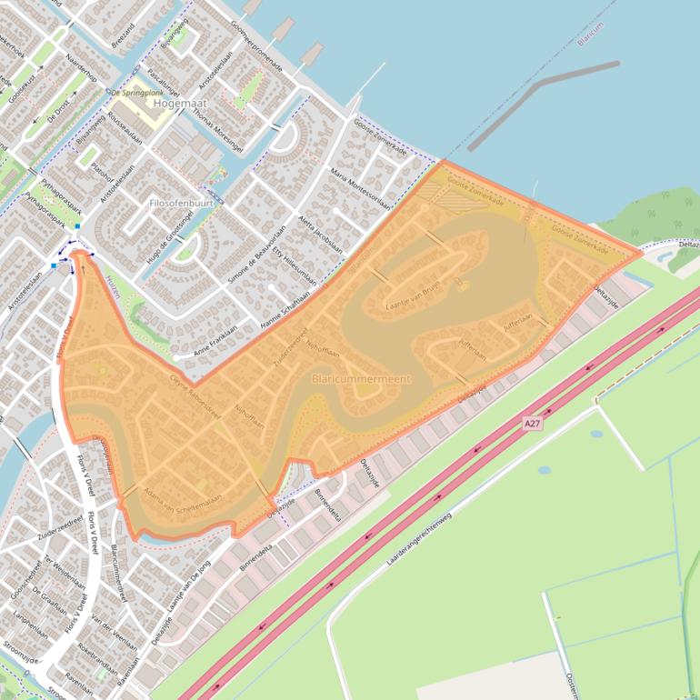 Kaart van postcodegebied 1262.