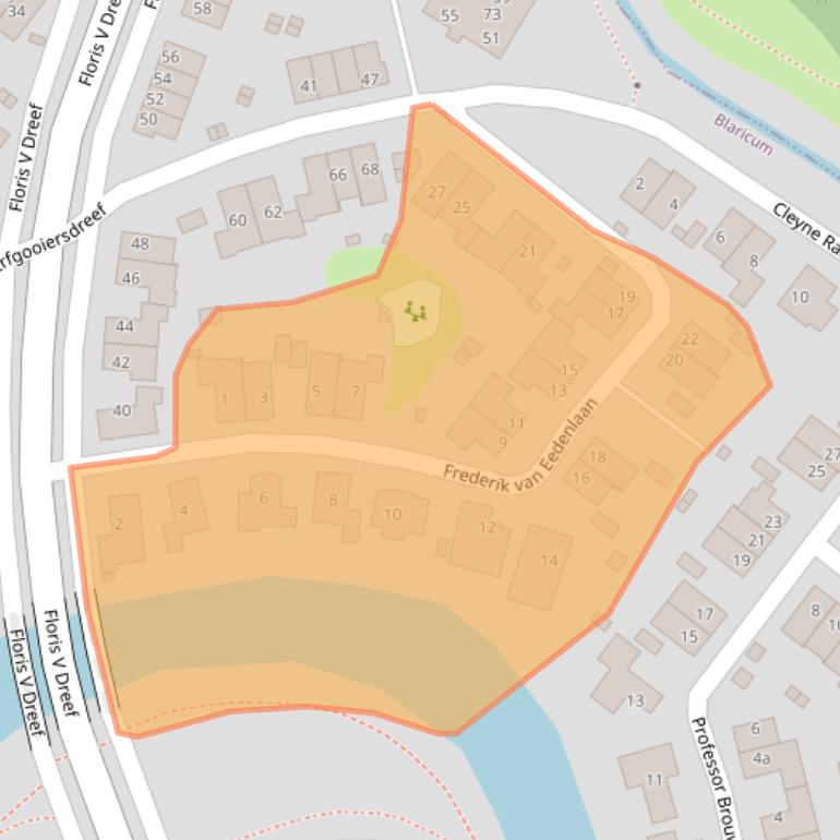 Kaart van postcodegebied 1262AB.